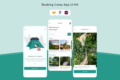 预订夏令营的小程序APP UI（SKETCH,FIG,XD）