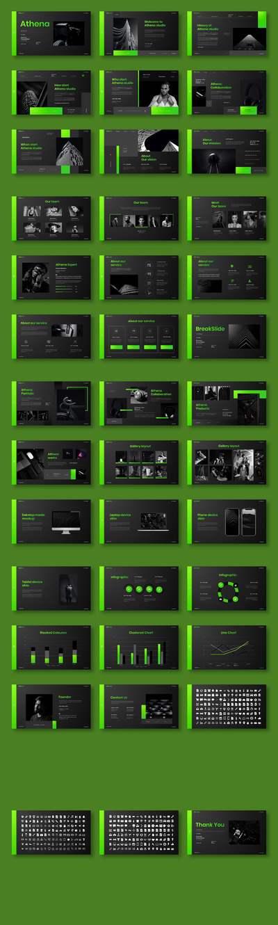 酷炫色彩的PPT模板（PPTX）