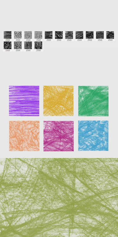 粉笔纹理的PS笔刷（ABR）