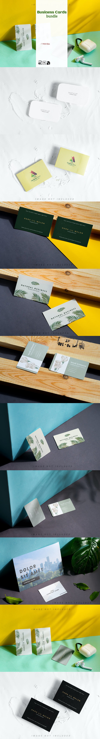 高品质的名片设计VI样机展示模型mockups集合