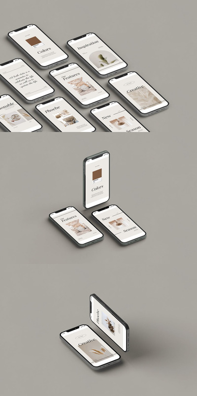 iPhone UI项目设计展示样机4（PSD）