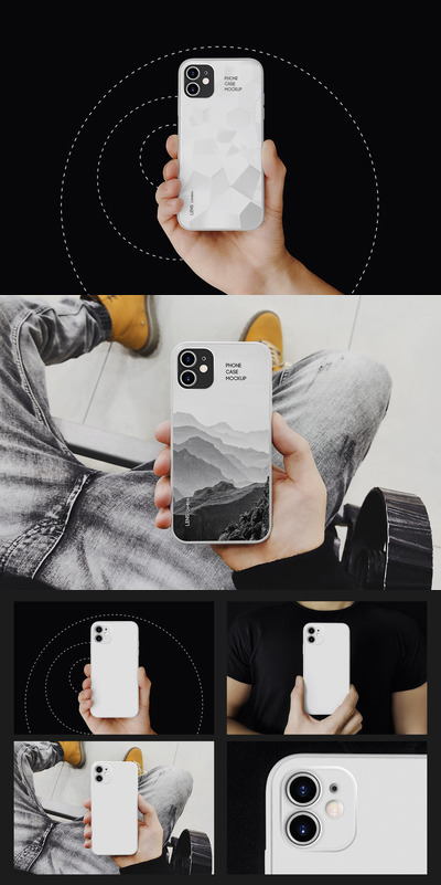 iPhone 12手机壳设计样机（PSD）
