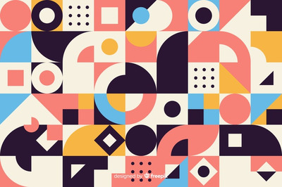 色彩斑斓的几何形状镶嵌背景