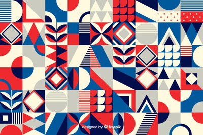 彩色几何抽象矢量背景