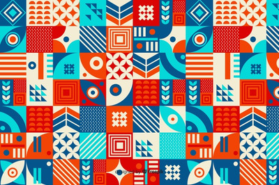 彩色抽象几何形状背景