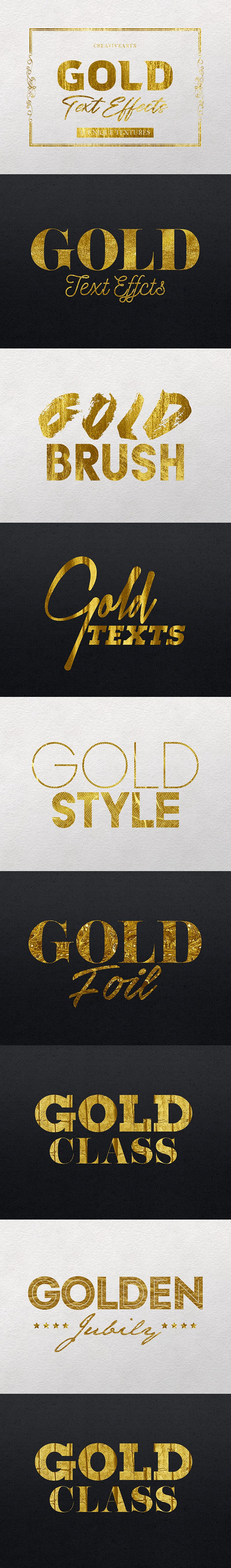 烫金效果的图层字体样式（PSD）