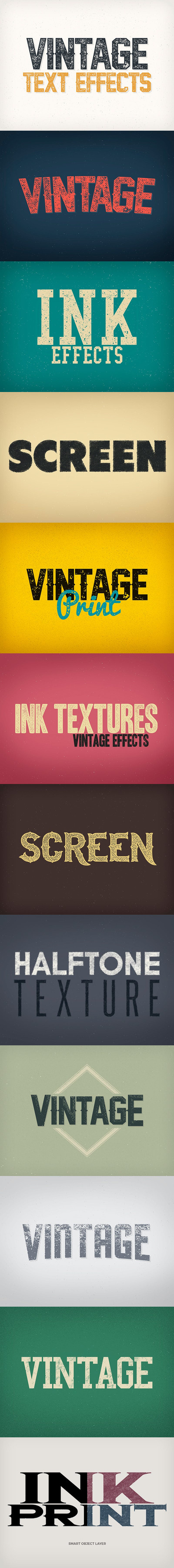 抽象复古的PS字体图层样式（PSD）