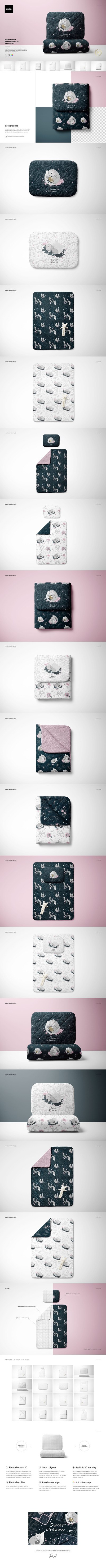 双面婴儿床上用品套装样机模板