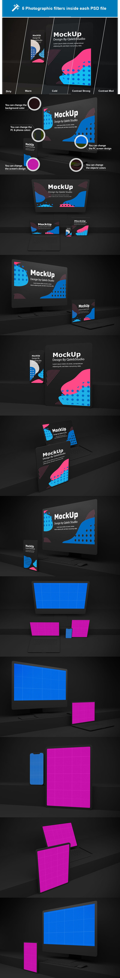 最新的响应式网页设计展示样机（PSD）