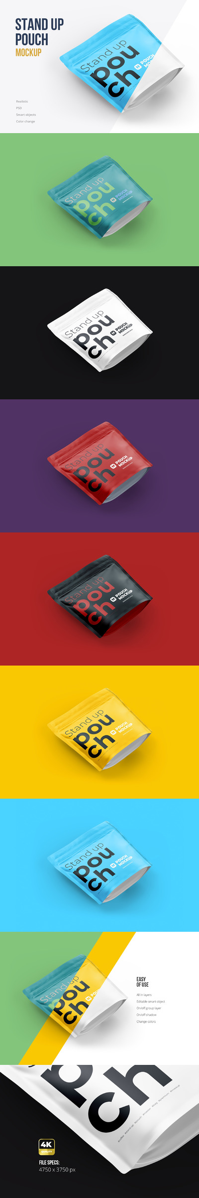 方形站立式咖啡包装袋样机