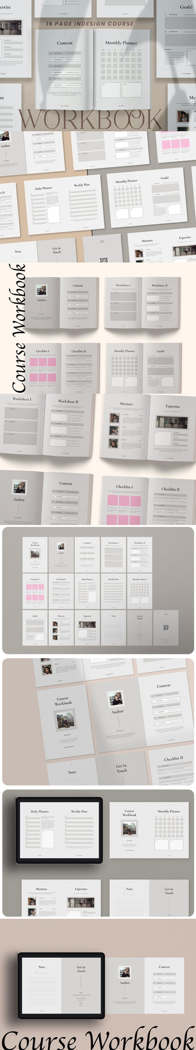 时尚高端简约清新多用途的高品质课程工作簿品牌手册画册宣传册杂志房地产楼书设计模板-2