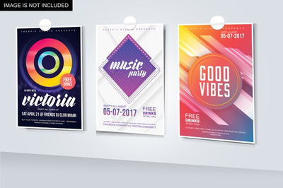 透视海报展示场景模型[PSD]