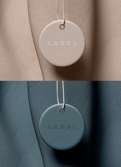 高品质的标签吊牌VI设计展示模型mockups