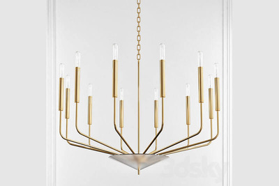 时尚纤细简约的蜡烛样式吊灯3D模型下载（MAX，OBJ）