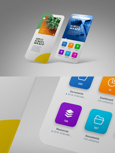 APP UI 手机APP设计展示样机（PSD）