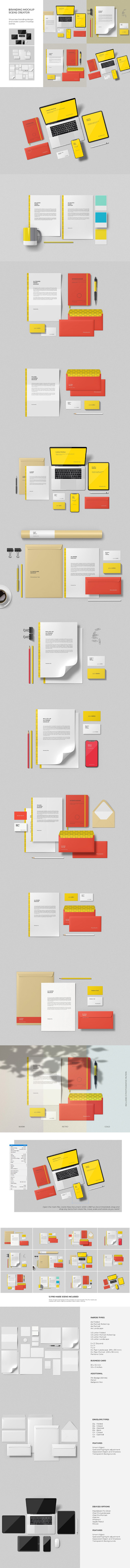 办公文具品牌样机场景模板