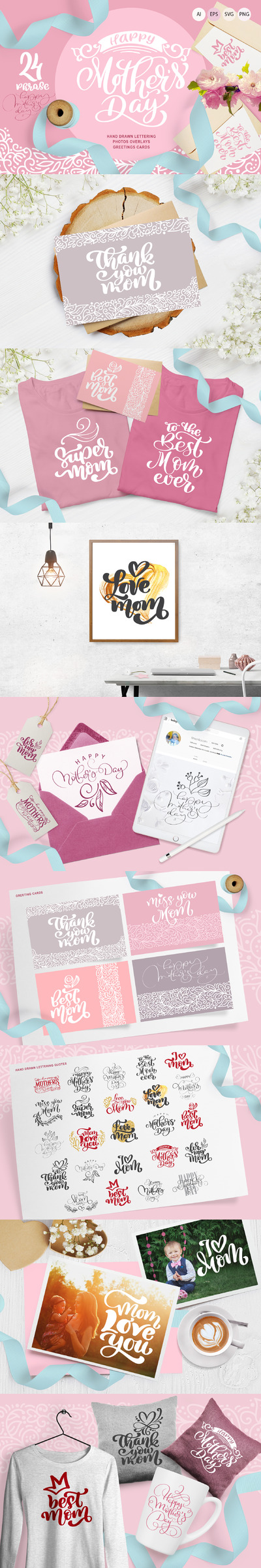 母亲节问候主题矢量图形素材