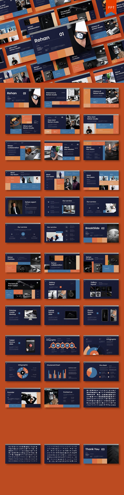 时尚高端专业的高品质商业商务powerpoint幻灯片演示模板（pptx）