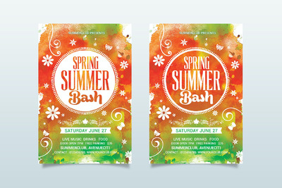 春夏促销狂欢海报模板（PSD）