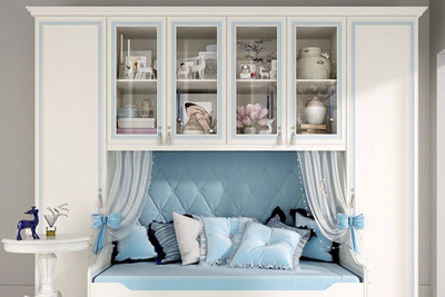 优雅田园风格床柜组合3D模型下载（FBX，MAX）