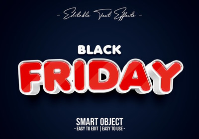 黑色星期五文本特效样式[PSD]