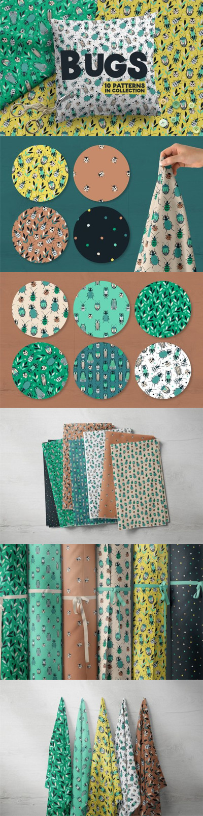 甲虫昆虫背景图案合集