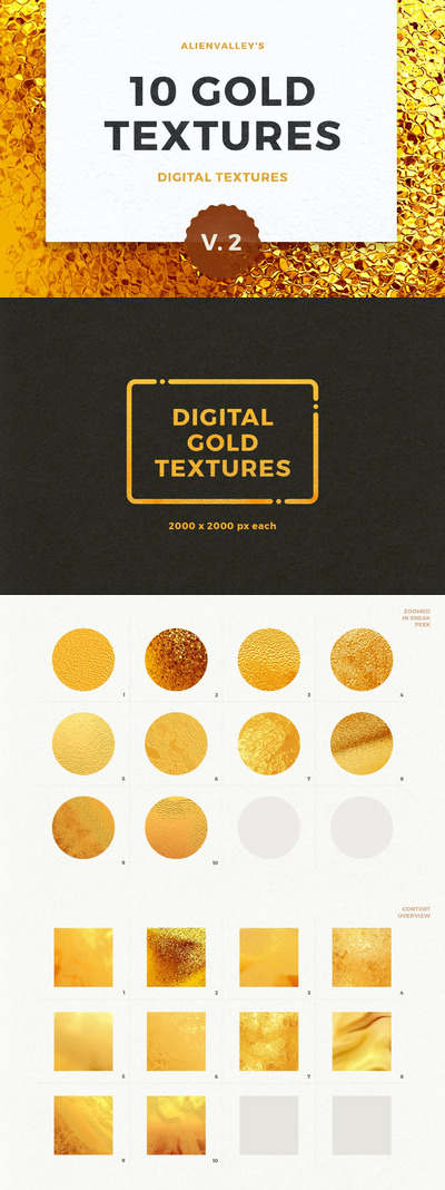 10个土豪金金色背景底纹纹理大集合