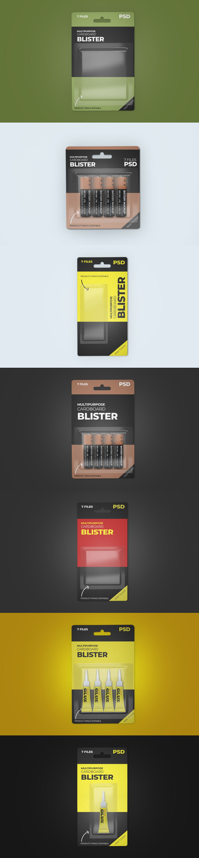 电池胶水包装设计展示样机（PSD）