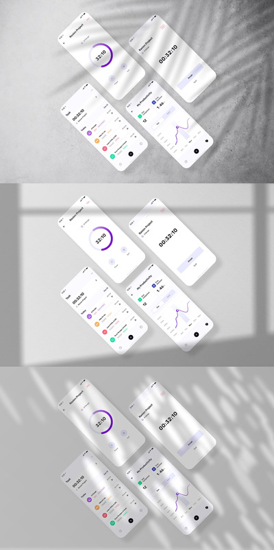 高品质多用途的手机APP UI样机展示模型mockups