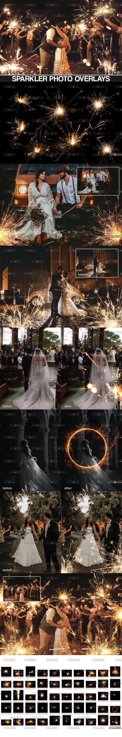 婚礼闪光烟火Photoshop叠加层JPG图形素材