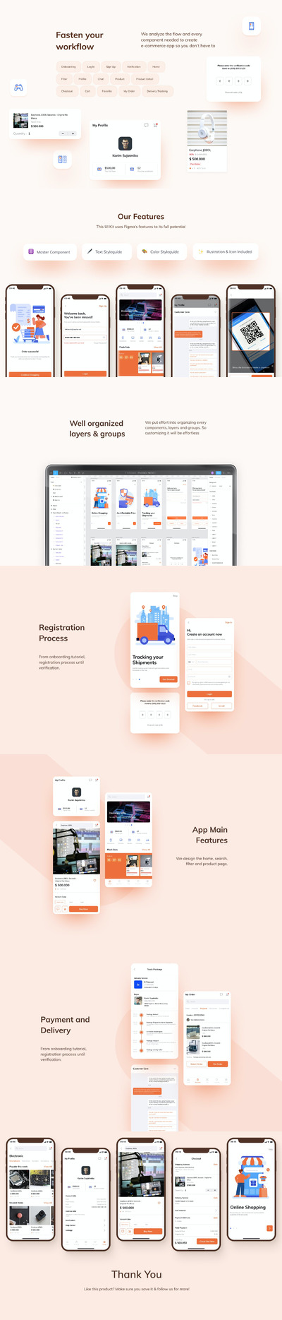 时尚的电商APP Ui设计模板（FIG）