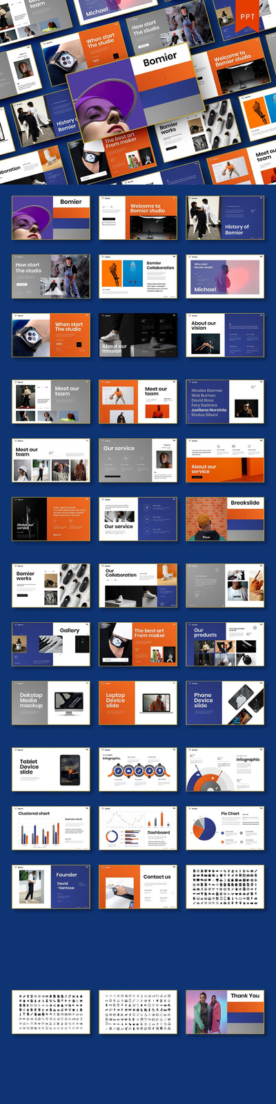 高端时尚多用途的高品质专业商业商务powerpoint幻灯片演示模板（pptx）