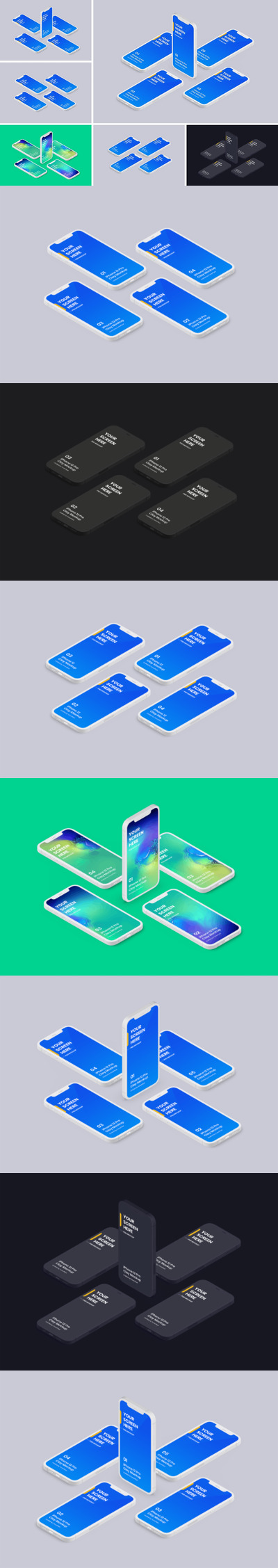 高品质的iPhone 12 APP UI样机展示模型mockups