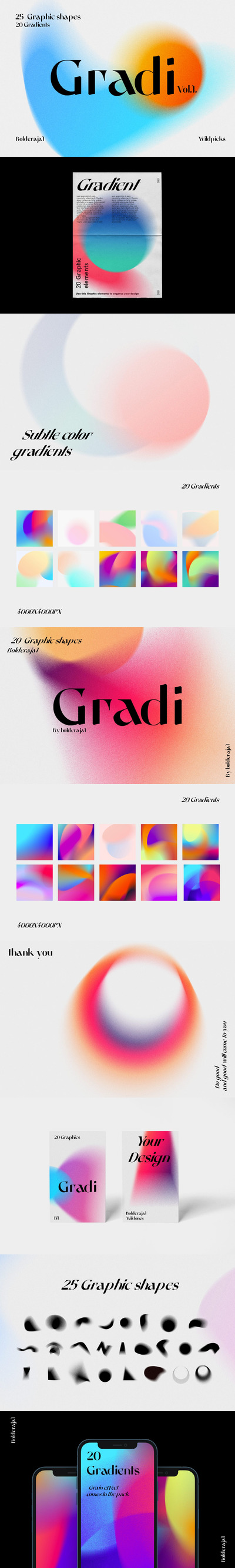 时尚高端简约清新渐变颜色颗粒纹理背景底纹大集合