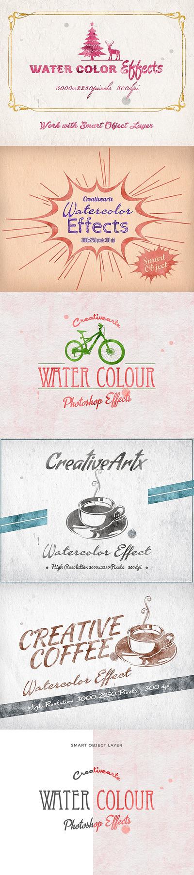 水彩特效的字体样式