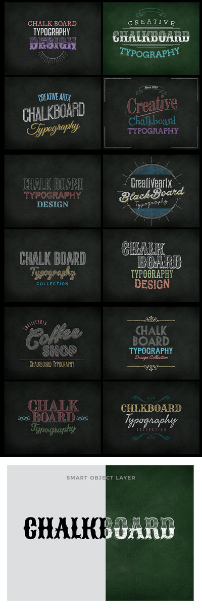 酷炫黑板字体书写样式