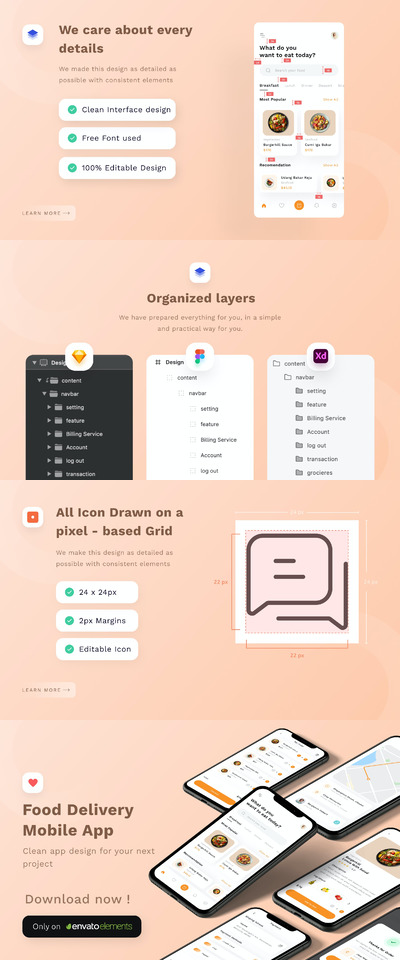 美食外卖APP UI（FIG,SKETCH,XD）