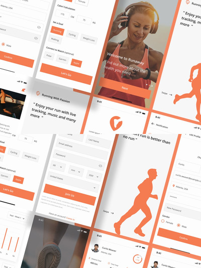 figma运动健身跑步APP UI（FIG）