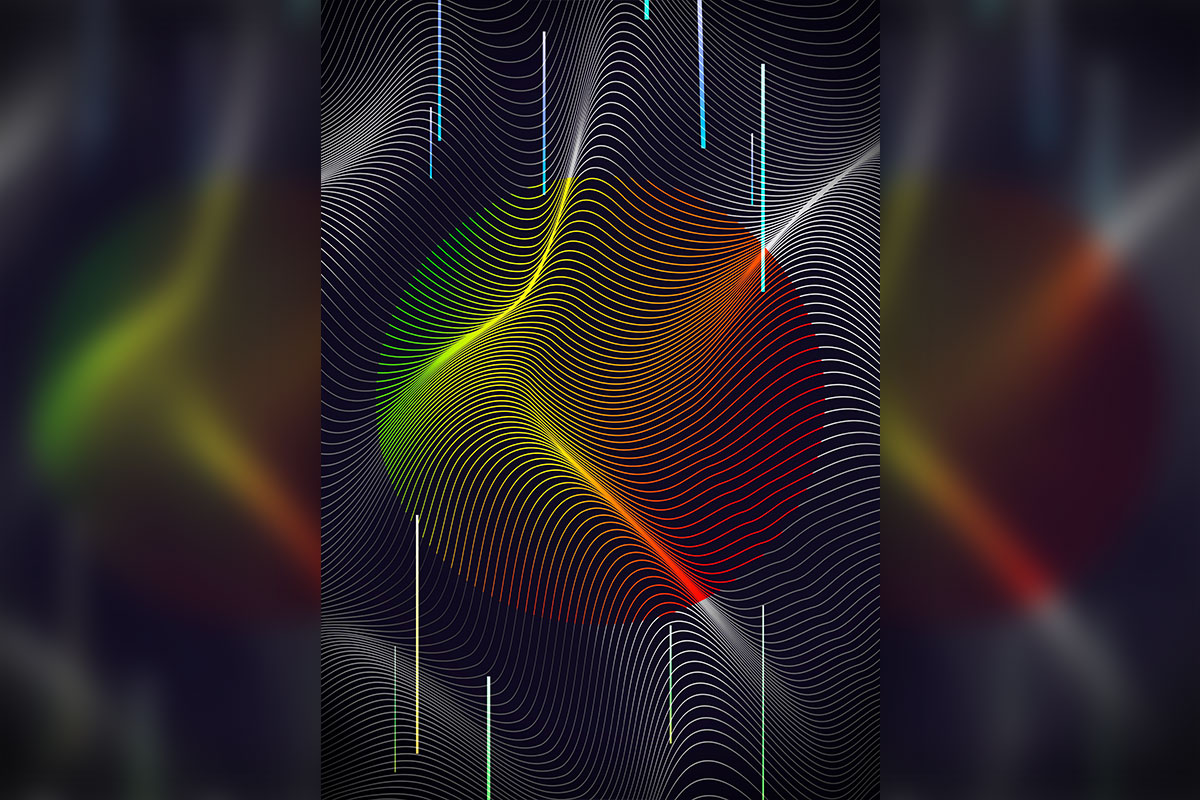 黑色波纹&渐变圆形抽象背景图形设计psd素材