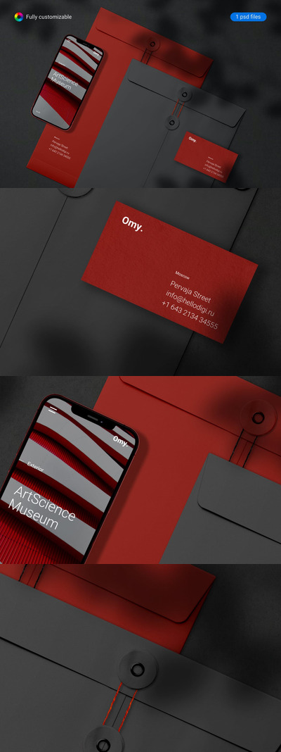 时尚高端多用途的高品质VI设计样机展示模型mockups