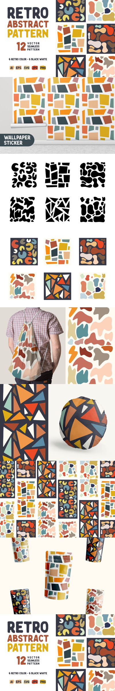 时尚高端抽象背景底纹纹理集合-AI，EPS，JPG，PNG，SVG