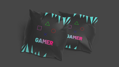 等距的两个枕头样机