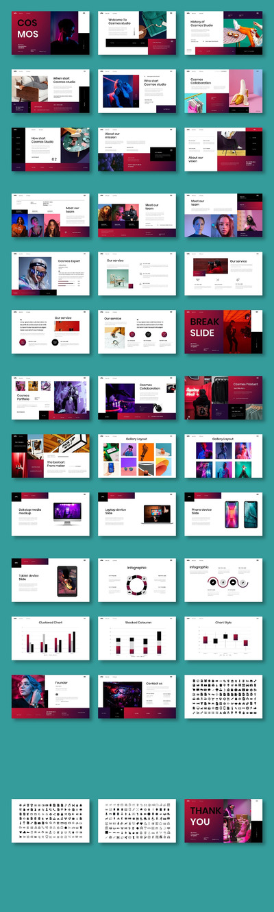 精美的PPT商务名片模型