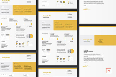 时尚个性设计师简历模板（AI）