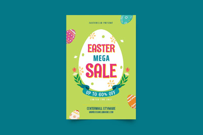 复活节打折广告设计海报模板（PSD）
