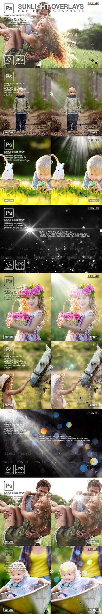 自然太阳光线散景叠层JPG素材