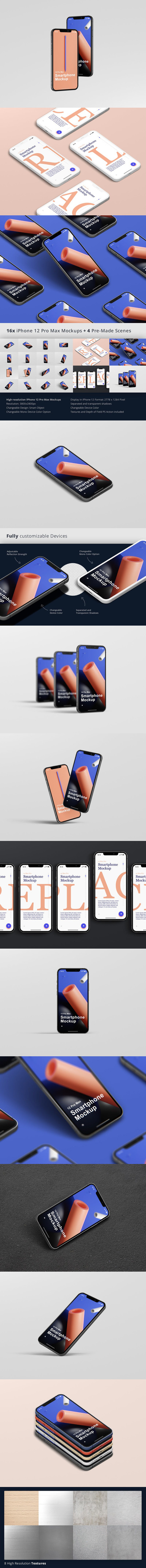 Phone 12 Pro Max 手机样机（PSD）