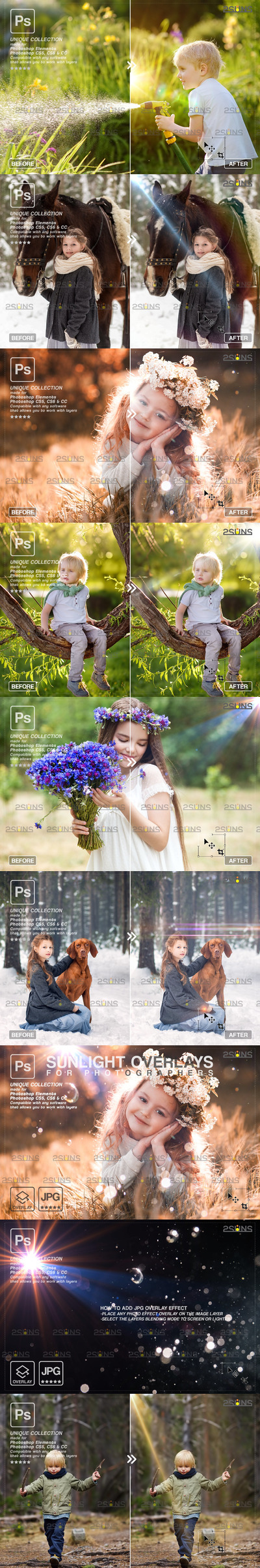 阳光光线散景照片叠层JPG素材