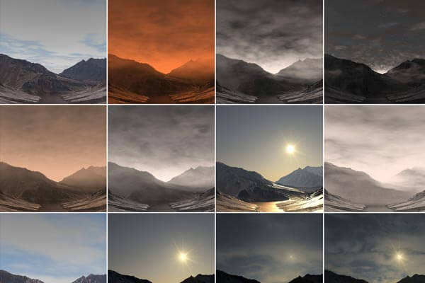 电影级场景的70个C4D天空预设HDRI下载(lib4d)