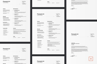 极简主义简历模板（AI,EPS）